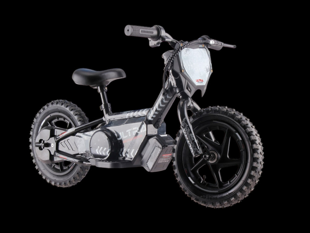 24 volt elektrische balance bike met 12 inch wielen, elektrische motor - zwart